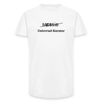 Messie - Long Fit Men's T-Shirt - white - Front - AI Model Male 185 light (185cm)