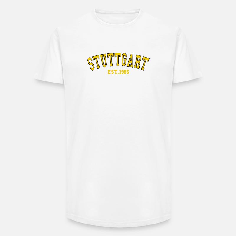 Stuttgart Est. 1985 - Long Fit Männer T-Shirt - Weiß