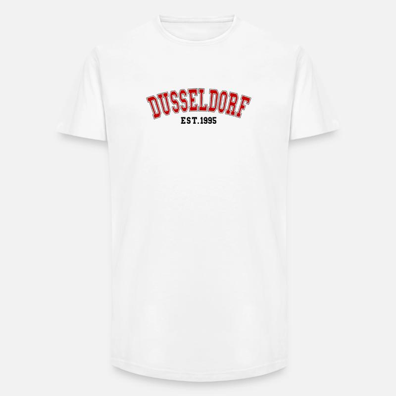 Düsseldorf Est. 1995 - Long Fit Männer T-Shirt - Weiß