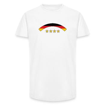 Drapeau Allemand - Allemagne - T-shirt coupe longue homme - blanc - Devant - AI Model Male 185 light (185cm)