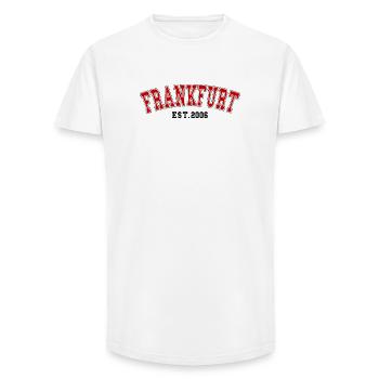 Frankfurt gegründet 2006 - Long Fit Männer T-Shirt - Weiß - Vorne - AI Model Male 185 light (185cm)
