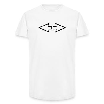 Arrows - Long Fit Men's T-Shirt - white - Front - AI Model Male 185 light (185cm)