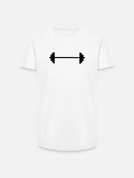 2541614 14692812 weights - Long Fit Men's T-Shirt - white