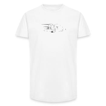 fast cars legend oldschool classics sketch Autos - Long Fit Männer T-Shirt - Weiß - Vorne - AI Model Male 185 light (185cm)