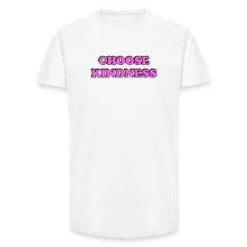 Choose Kindness pink - Long Fit Men's T-Shirt - white - Front - AI Model Male 185 light (185cm)