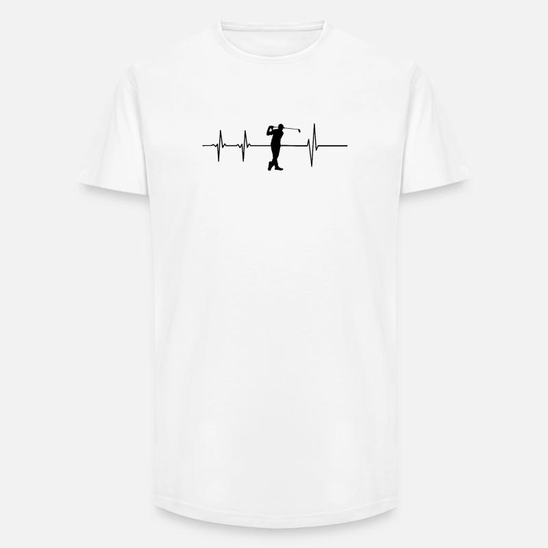 Golf on Beat - Long Fit Männer T-Shirt - Weiß