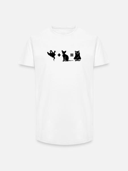 Funny Halloween Dog Ghost - Long Fit Männer T-Shirt - Weiß
