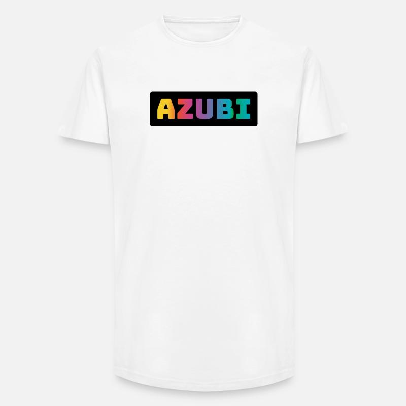 Azubi Tshirt coloured black - Long Fit Männer T-Shirt - Weiß