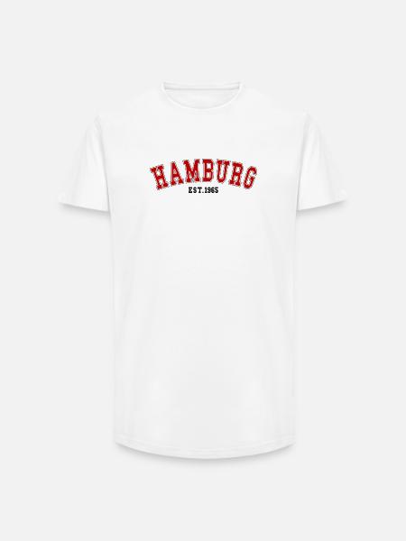 Hamburg_Est_1965 - T-shirt coupe longue homme - blanc