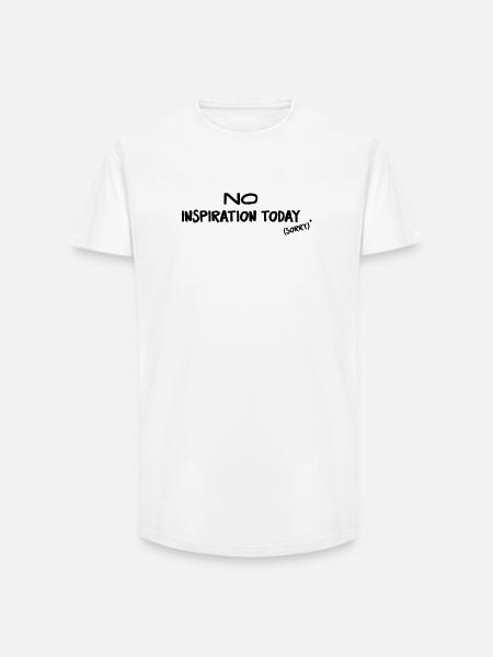 No Inspiration Today - Creative Humor - Long Fit Men's T-Shirt - white
