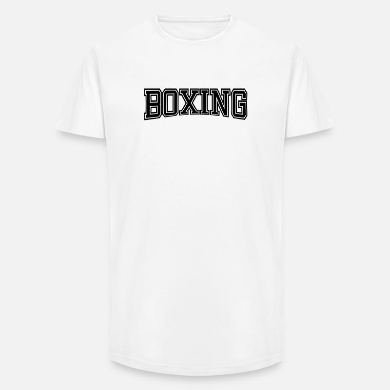 BOXING Design Old School - Long Fit Männer T-Shirt - Weiß