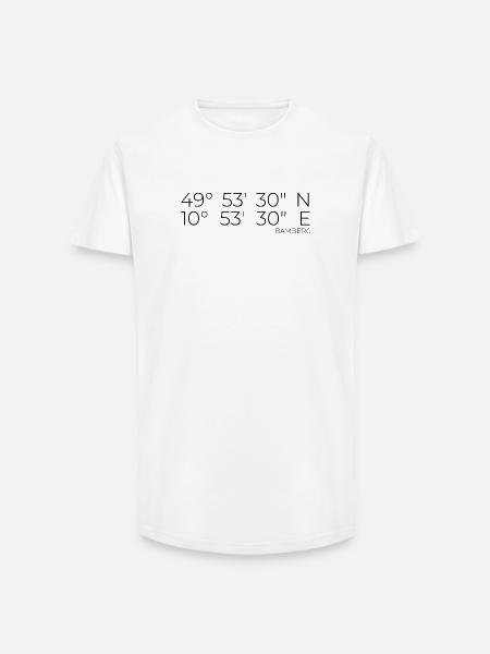 Coordinates Bamberg - Long Fit Men's T-Shirt - white