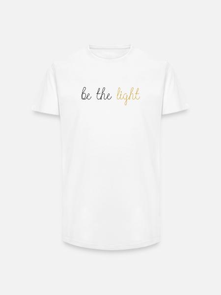 Be The Light! - Long Fit Männer T-Shirt - Weiß