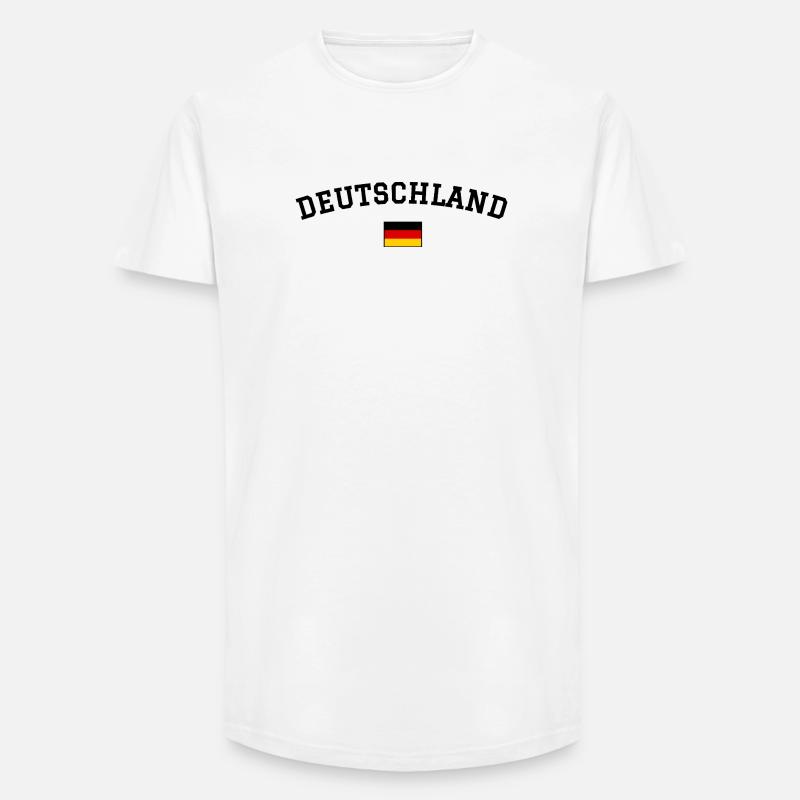 Germany Flag Minimum - Long Fit Men's T-Shirt - white