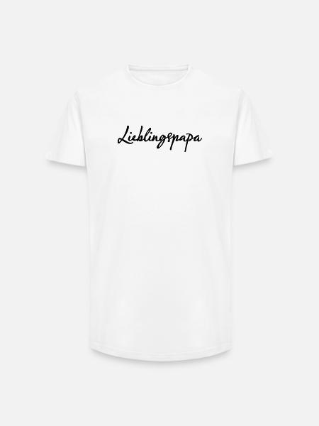 Lieblingspapa Spruch Vater Shirt - Long Fit Männer T-Shirt - Weiß