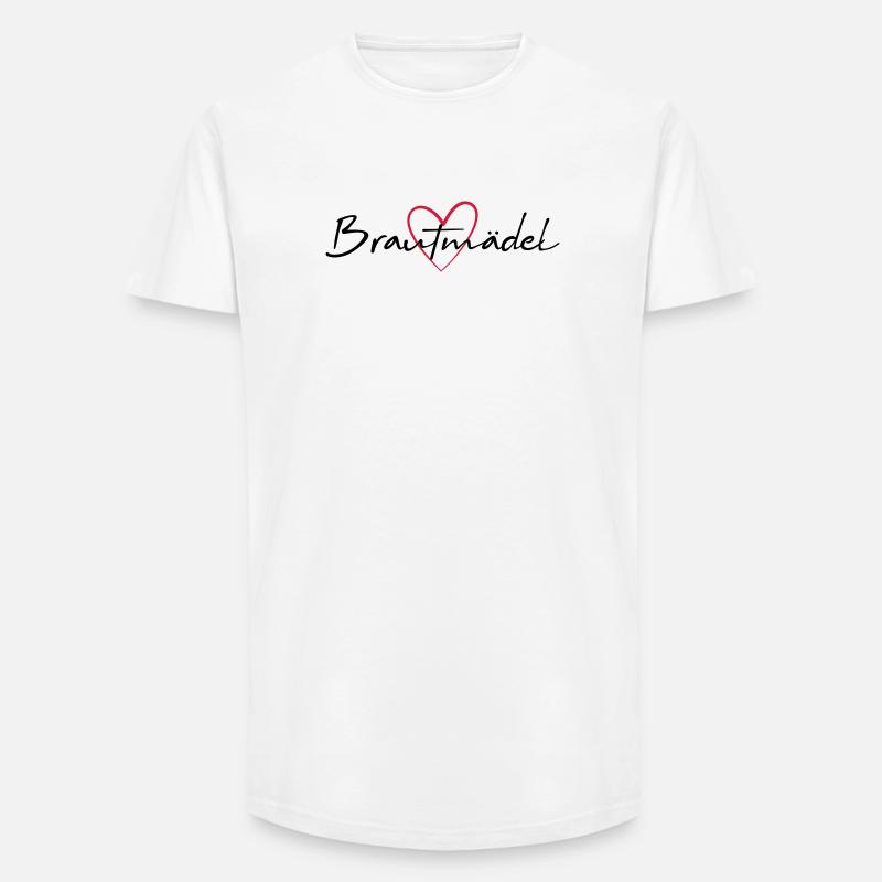Brautmädel Herz Junggesellinnenabschied - Long Fit Männer T-Shirt - Weiß