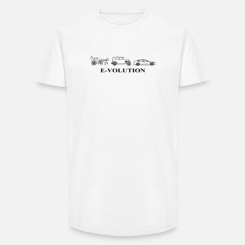 E-Volution Auto Evolution - Long Fit Men's T-Shirt - white