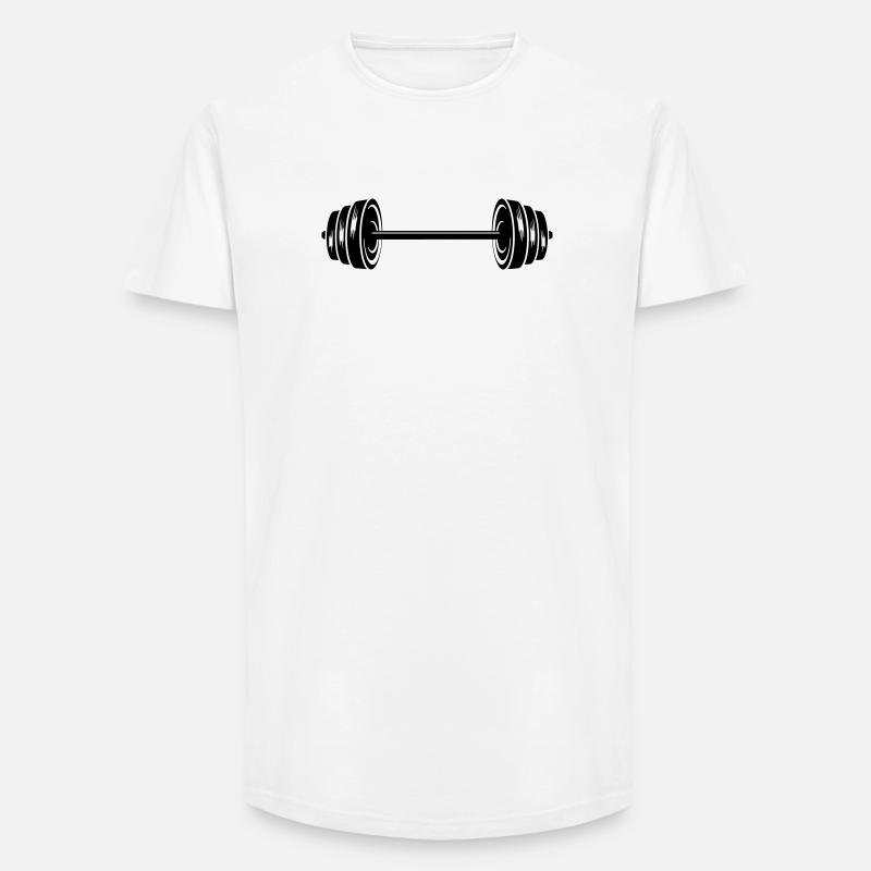 Gewichte Hanteln Scheiben Hantel - Long Fit Männer T-Shirt - Weiß