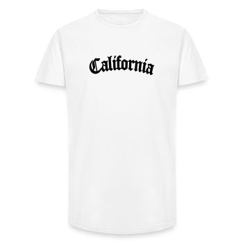 california - Long Fit Männer T-Shirt - Weiß - Vorne - AI Model Male 185 light (185cm)