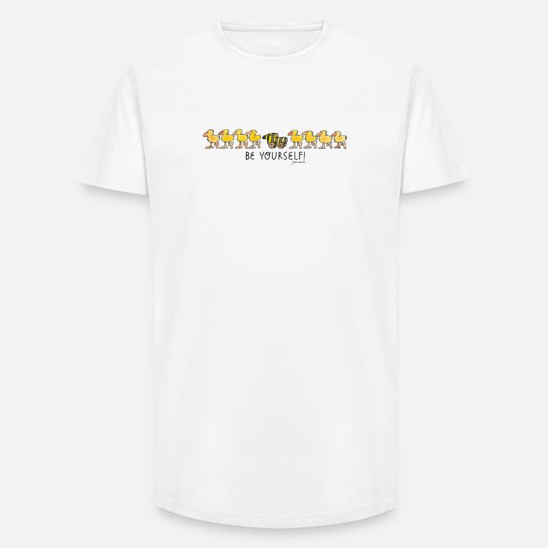 Janosch Tigerente Be Yourself - Long Fit Männer T-Shirt - Weiß