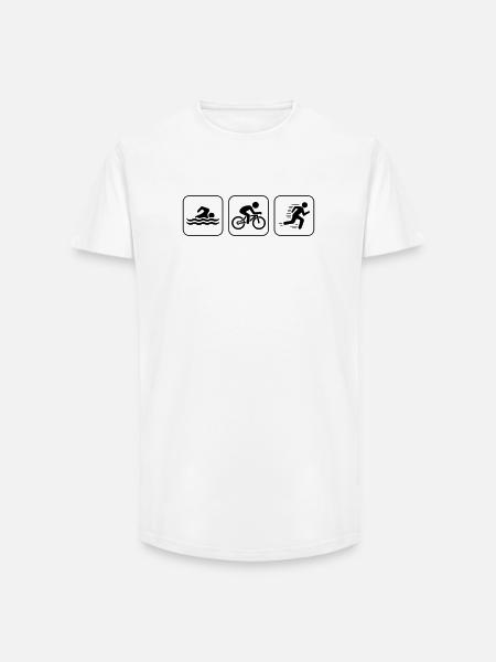 Triathlon Icons Sport - Long Fit Men's T-Shirt - white