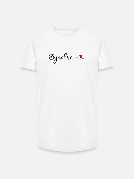 Synchronschwimmen - Long Fit Männer T-Shirt - Weiß