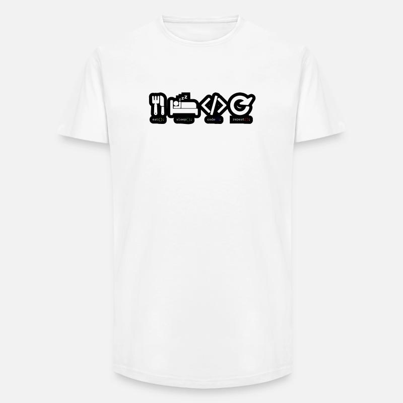 Code Sleep Repeat Developer Life - Long Fit Men's T-Shirt - white
