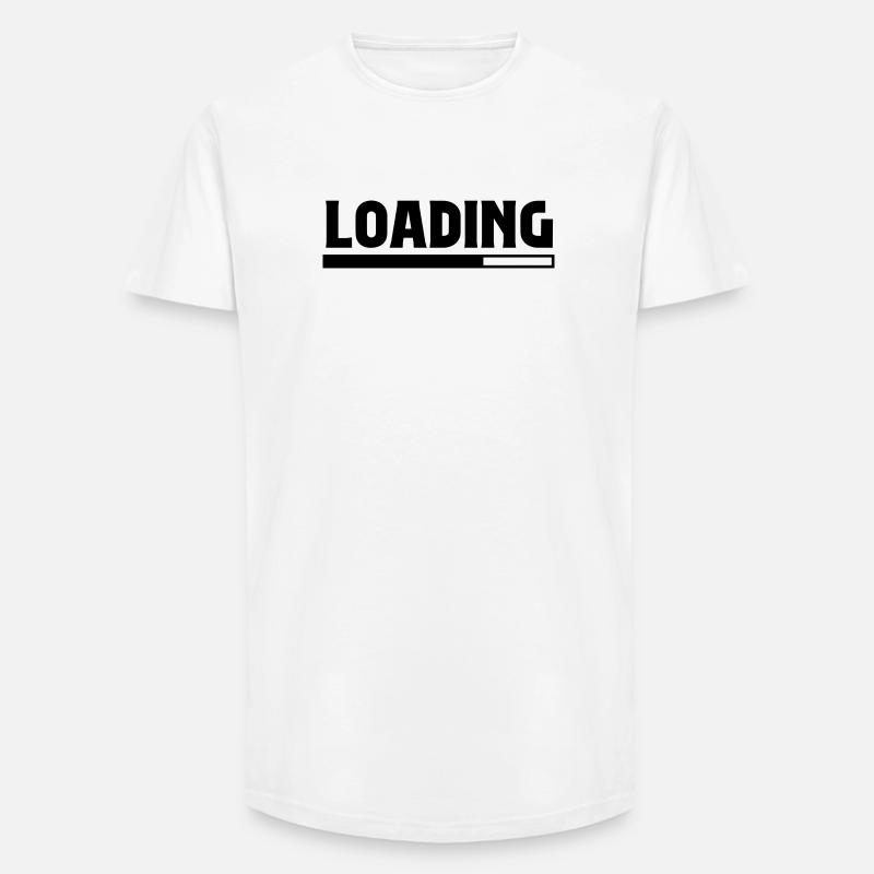 Loading - Long Fit Männer T-Shirt - Weiß