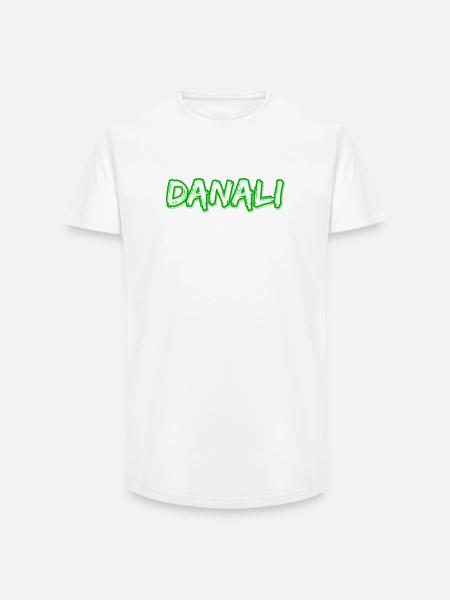 Danali - T-shirt coupe longue homme - blanc