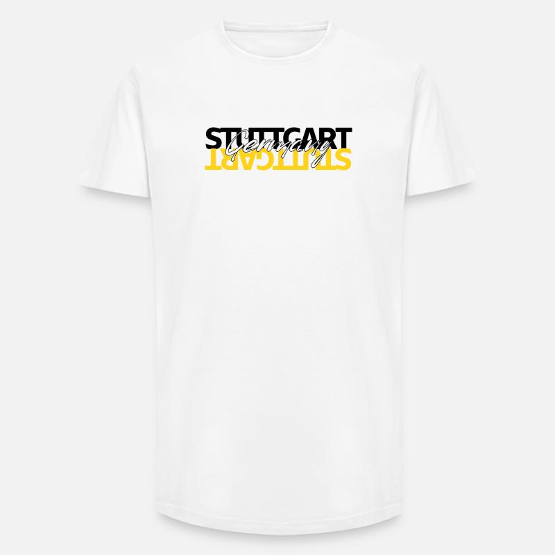 Stuttgart Germany - Long Fit Männer T-Shirt - Weiß