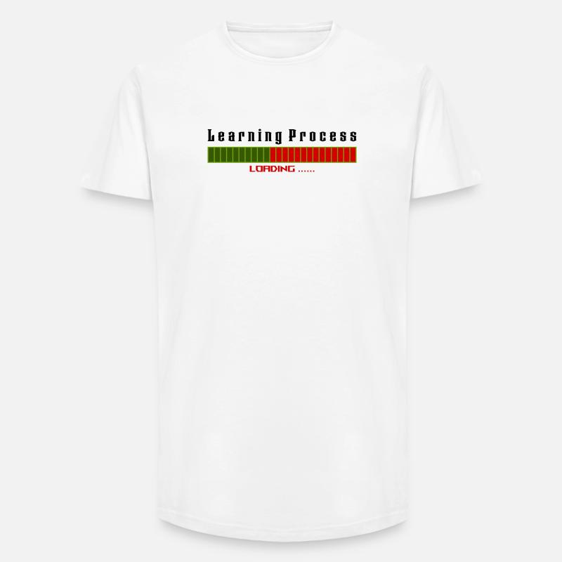 Learning Process Loading white shirt - Long Fit Men's T-Shirt - white