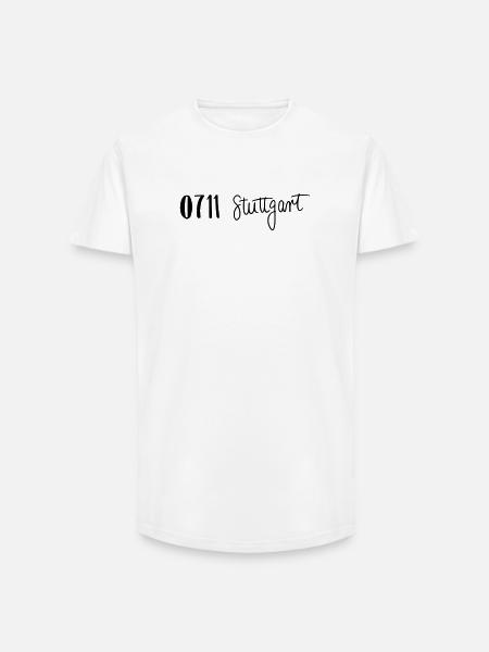 0711 Stuttgart, Germany - Long Fit Men's T-Shirt - white