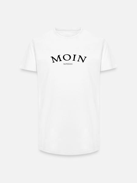 Moin Nordsee - Long Fit Männer T-Shirt - Weiß