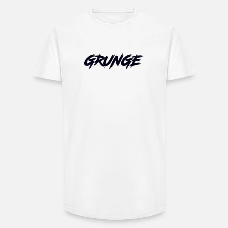 GRUNGE - Long Fit Men's T-Shirt - white