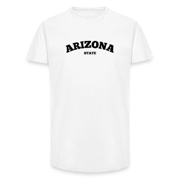 Arizona State - Long Fit Men's T-Shirt - white - Front - AI Model Male 185 light (185cm)