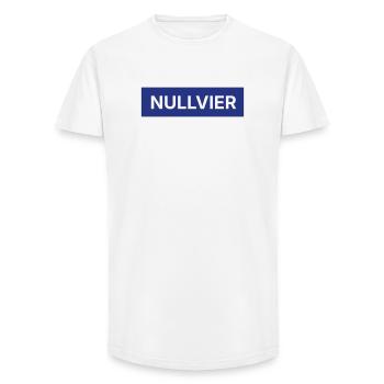 Logo de la boîte Nullvier - T-shirt coupe longue homme - blanc - Devant - AI Model Male 185 light (185cm)