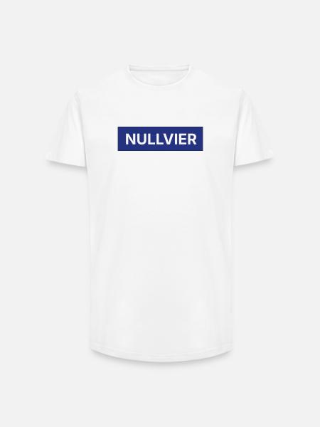 Logo de la boîte Nullvier - T-shirt coupe longue homme - blanc