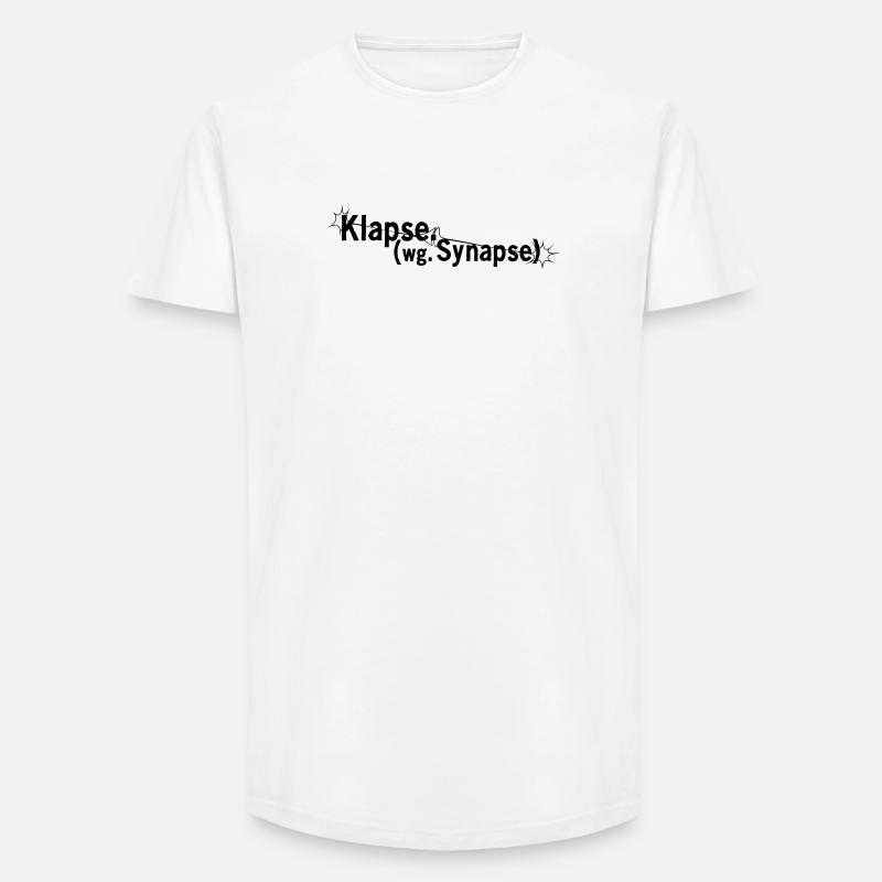 Klapse wegen Synapse - Long Fit Männer T-Shirt - Weiß