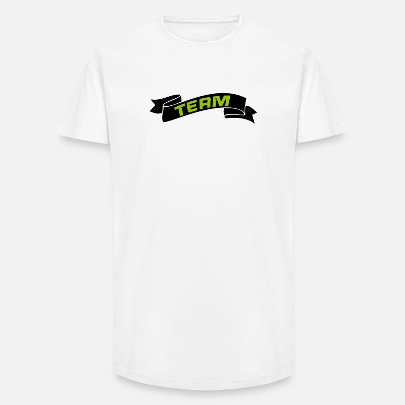 Team - Long Fit Männer T-Shirt - Weiß