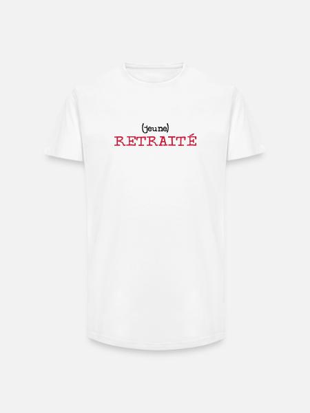 (Young) Retired - Long Fit Men's T-Shirt - white