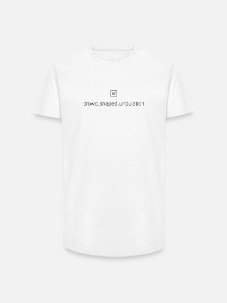 What3Words Amex (crowd.shaped.undulation) - Long Fit Men's T-Shirt - white