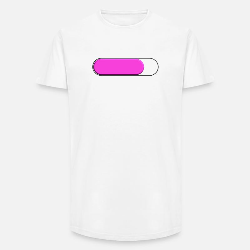 Gauge Petite Rose (loading) - Long Fit Men's T-Shirt - white