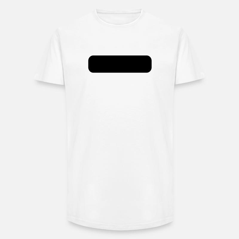 Abgerundetes Rechteck - Long Fit Männer T-Shirt - Weiß