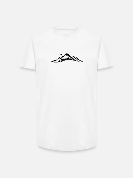 Mountain horizon - Long Fit Men's T-Shirt - white