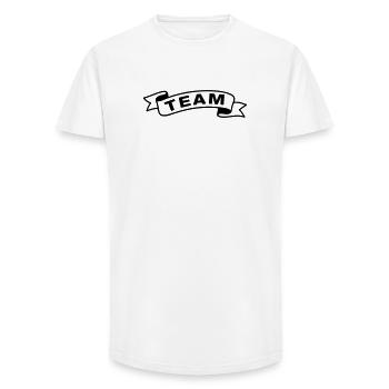 Équipe Banderole - T-shirt coupe longue homme - blanc - Devant - AI Model Male 185 light (185cm)