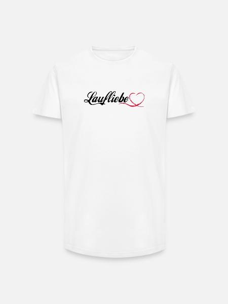 Laufliebe - Long Fit Männer T-Shirt - Weiß