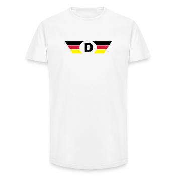 Allemagne drapeau / symbole haut - T-shirt coupe longue homme - blanc - Devant - AI Model Male 185 light (185cm)