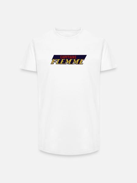 Lazy captain - Long Fit Men's T-Shirt - white