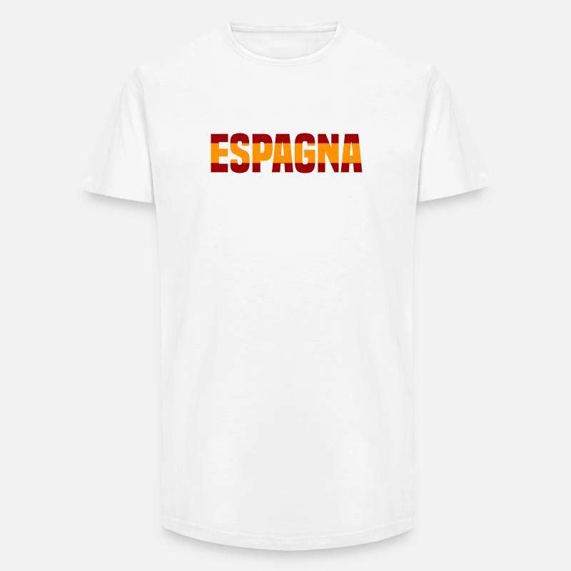 Kontrastreiche Espagna - Long Fit Männer T-Shirt - Weiß