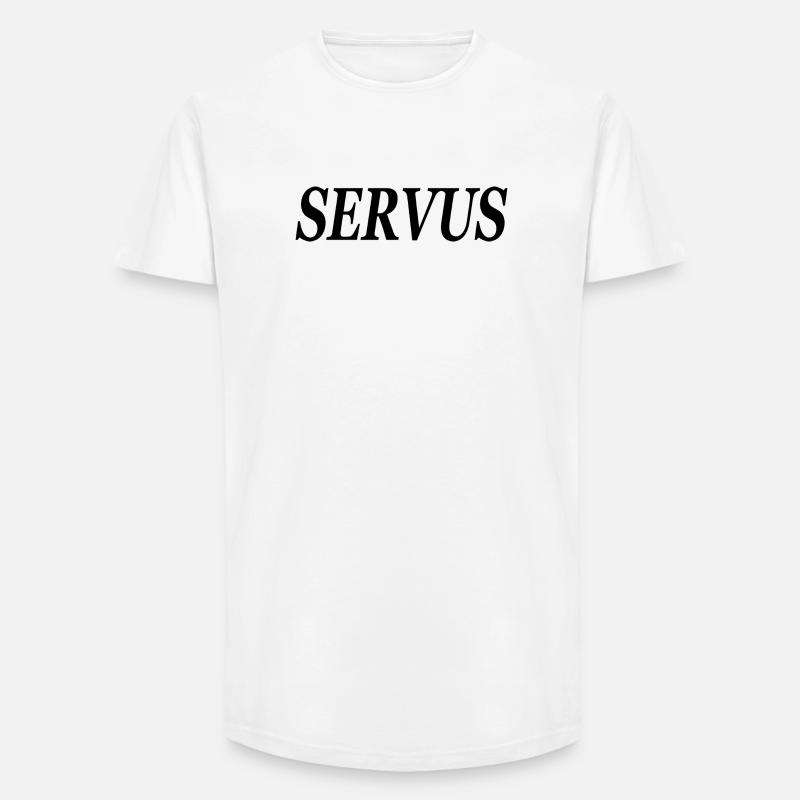 Servus Begrüßung Hallo - Long Fit Männer T-Shirt - Weiß